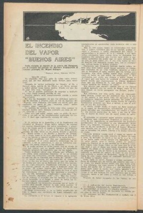 El incendio del vapor "Buenos Aires"