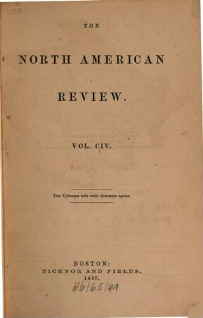 The North American review. 104. 1867