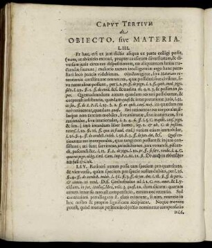 Caput Tertium de Obiecto, sive Materia.