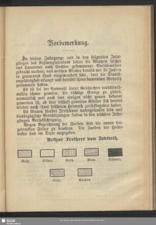 [Aus Hannover nach Sachsen verzogene Adelsfamilien und deren Wappen]