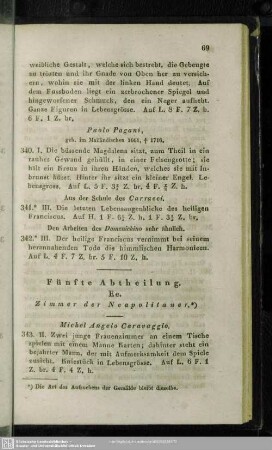 Fünfte Abtheilung. E. e. Zimmer der Neapolitaner