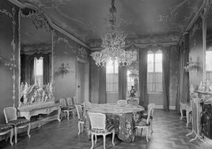 Schloss Pillnitz. Gelbes Frühstückszimmer im Wasserpalais (1902; G. Frölich)