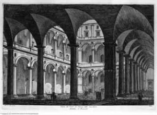 I monumenti più interessanti di Roma ..., Tafel 51: Palazzo della Cancelleria, Cortile