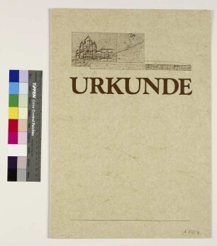 Schenkungsurkunde über einen Gedenkstein an den Standort der Synagoge Kasernenstraße