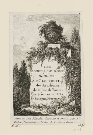 Abende in Rom, Blatt 1 der Folge "Soirées de Rome"