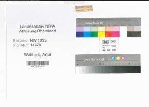 Entnazifizierung Artur Walthers , geb. 11.12.1899 (Bergmann)