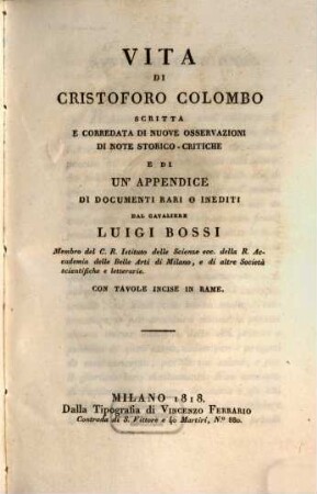 Vita di Cristoforo Colombo