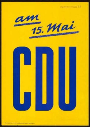 CDU - Christlich Demokratische Union, Landtagswahl 1960