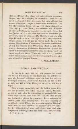 Donar Und Wuotan.