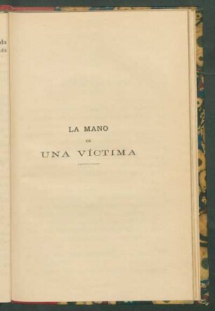 La mano de una víctima