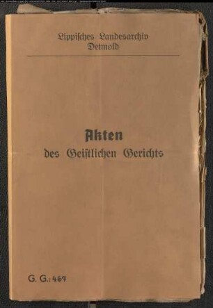 Agnete Driftmeyer, jüngste Tochter des verstorbenen Johann Driftmeyer in Salzuflen, gegen Studiosus Johann Henrich Schemmel, Sohn der Witwe Bürgermeisters Lizentiat Schemmel in Salzuflen, wegen einer Eheklage
