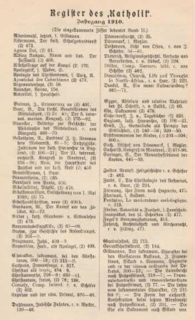 485-488 Register Jahrgang 1910