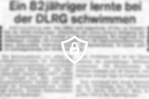 Ein 82jähriger lernte bei der DLRG schwimmen