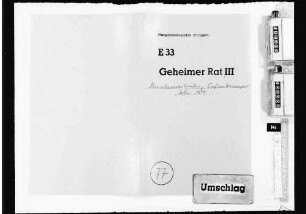 Geheimer Rat - Minister-Verantwortung: Minister der auswärtigen Angelegenheiten Graf von Winzingerode Sohn
