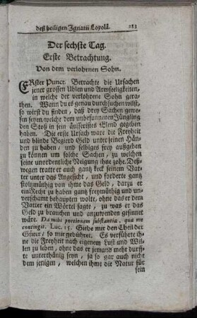 Der sechste Tag.
