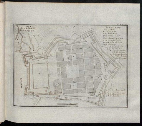 Plan de la Forteresse de Zamosc