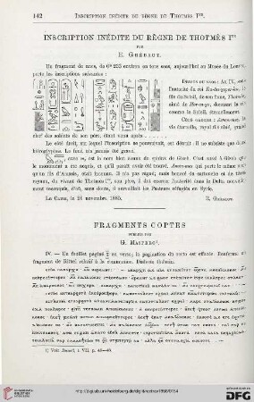 7: Inscription inédite du règne de Thotmès Ier