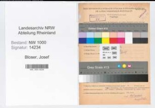 Entnazifizierung Josef Bloser, geb. 17.03.1889 (Postoberinspektor)