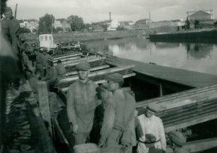 Brückenbau über den Njemen bei Kowno, Sowjetunion, 1941