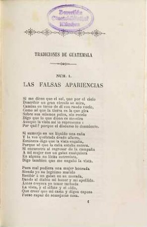 Poesias de José Batres y Montúfar Natural de Guatemala