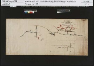 Priester Grubenabteilung, Grubenbaue auf dem Puschmanns Glück Flachen