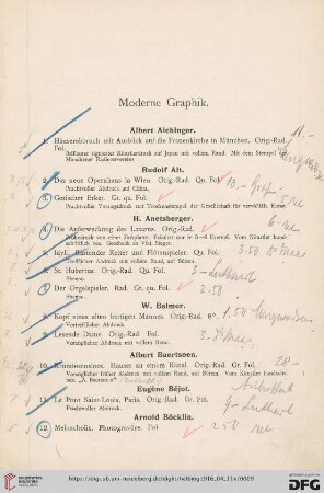 Moderne Graphik (Nr. 1-479)