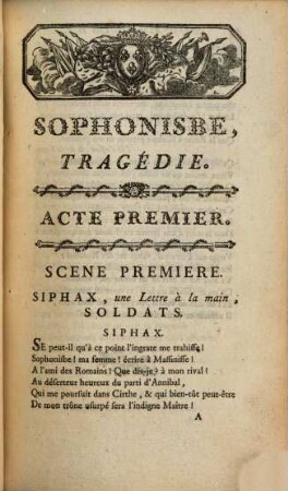 Sophonisbe : Tragedie