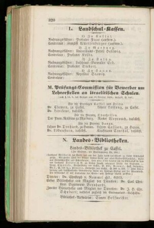 L. Landschul=Kassen.