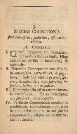 §. I. Species cognitionis.