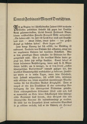 3-12, Conrad Ferdinand Meyers Deutschtum