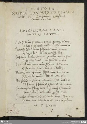 [Texte zur Bartholomäusnacht und zur französischen Kandidatur bei der polnischen Königswahl.]