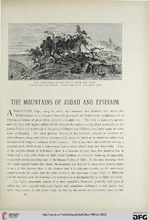 The mountains of Judah and Ephraim