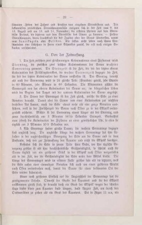 G. Von der Zeitmessung