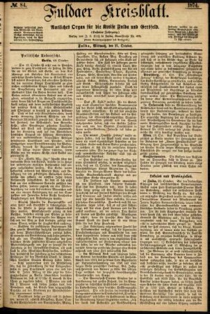 Ausgabe vom Mittwoch, den 21. Oktober 1874.