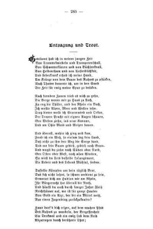 Entsagung und Trost.