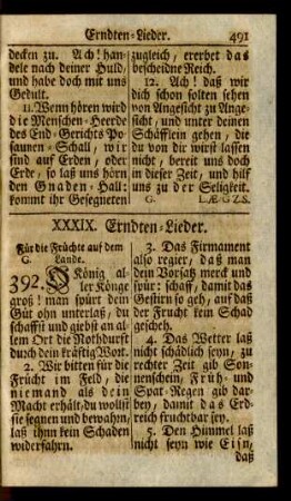 XXXIX. Erndten-Lieder