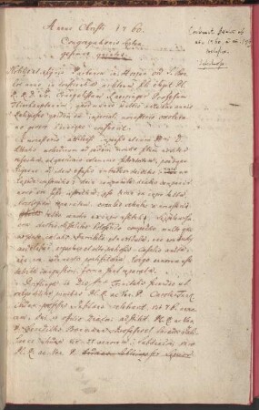 Varia ad historiam Congregationis Benedictino-Bavaricae pertinentia, ab anno 1760 usque ad 1769 - Provinzialbibliothek Amberg 2 Ms. 2