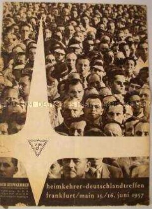 Zeitschrift "Der Heimkehrer. Stimme der Kriegsgeneration" mit Bericht über Deutschlandtreffen des VdH in Frankfurt (Main) am 15./16. Juni 1957