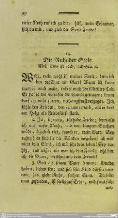 14. Die Ruhe der Seele