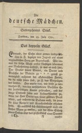 Siebenzehentes Stück