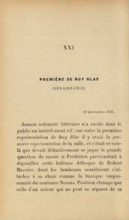 XXI Première de Ruy Blas