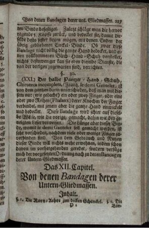 Das XII. Capitel. Von denen Bandagen derer Untern-Gliedmassen.