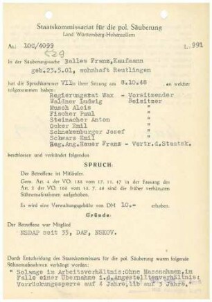 Balles, Franz