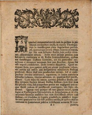 De Ivreconsvltorvm In Rem Metallicam Meritis Commentatio