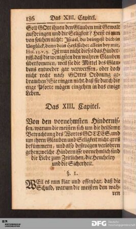 Das XIII. Capitel.