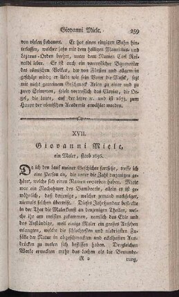 XVII. Giovanni Miele, ein Maler, starb 1656.