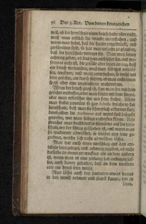 Der 2. Artickel. Von denen kennzeichen der wunden des pericranii, und was dabey zu vermuthen.