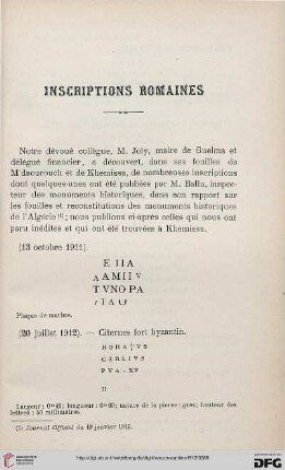 Sér. 5: Inscriptions romaines