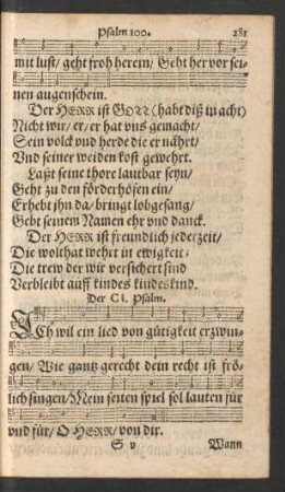 Der CI. Psalm. - Der CX. Psalm.