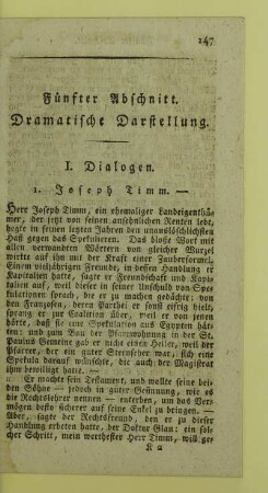 Fünfter Abschnitt. Dramatische Darstellung